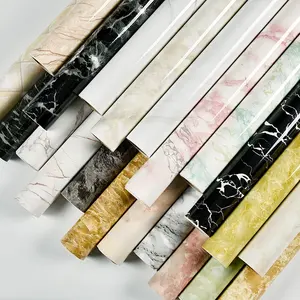 UDK carta da parati in marmo lucido vinile cucina adesivo in marmo a prova di olio carta da parati in marmo adesivo in PVC