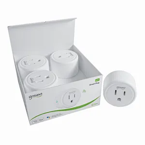 Gosund-Mini Smart Socket Plug, US-Standard, WLAN, Tuya, Smart Life, Google Home, Alexa, USA, Hot Sales, 4-teiliges Set, US