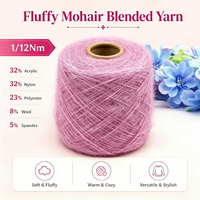 Nouveau design de fil moelleux et duveteux 1/12Nm en acrylique, nylon, polyester, laine pour tricoter pulls, écharpes, châles, style mohair