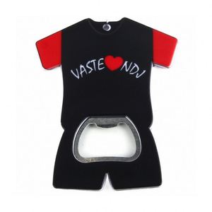 New Trend Custom Logo & Shape Sports Jersey Keychain T Shirt Shaped Plastic Bottle Opener - Product Image 3