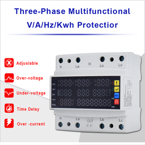 Qjc hiển thị kỹ thuật số 3 Pha 4-Wire 100A Đánh giá điện áp bảo vệ đa chức năng bảo vệ Meter Volt Vôn kế Ampe kế - Product Image 3