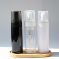 Bouteille en mousse PET noire de 100ml 120ml 150ml 200ml avec bouteille à pompe Foamer de 43mm