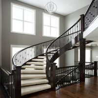 DAIYA – éclairage solaire led, escalier extérieur avec semelle en acier, pierre de marbre, escalier incurvé