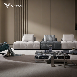 Canapé sectionnel inclinable trois places en tissu chenille avec housse amovible, sensation moelleuse et confortable, qualité supérieure - Product Image 4