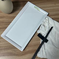 Assiette rectangulaire blanche en mélamine incassable de 16 pouces pour la restauration et les services de traiteur
