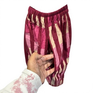 Burgundy Pink Hand-Dyed <b>Tie</b>-<b>Dye</b> Bohemian A-Line Woven Cotton Flare <b>Maxi</b> <b>Skirt</b> ODM - Product Image 1