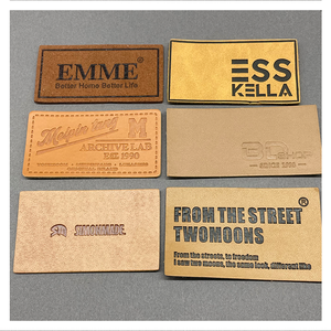 의류 라벨에 대한 맞춤형 하이 퀄리티 실제 양각 패치 로고 가죽 라벨 개인 맞춤형 브랜드 - Product Image 2