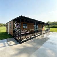 Maison conteneur extensible à double aile 20ft 40ft, maison préfabriquée pliable, cabane modulaire étanche pour camping, hôtel, logement