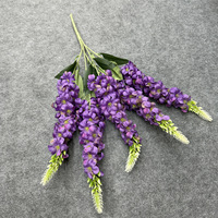 Fleurs artificielles en soie haute simulation, style français, jacinthe à 5 branches, gueppe, delphinium, accessoires de décoration pour mariage et festival