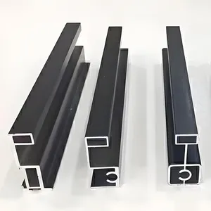 Profil Aluminium pegangan kustom untuk lemari kabinet dapur pegangan pintu Aluminium