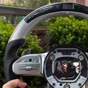 พวงมาลัยคาร์บอนไฟเบอร์ LED แบบกำหนดเองได้ เหมาะสำหรับ <span class=keywords><strong>Mercedes</strong></span> Benz W206 W205 W222 W223 W213 W463 AMG GT A45 C63 E63GLS63 - Product Image 4