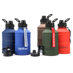 不锈钢水瓶 2.2 升不含 BPA 运动金属水瓶，带防漏螺旋盖，适合健身房露营 - Product Image 2