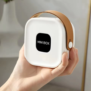 Luxurious Mini Travel Jewelry Storage <b>Box</b> Handle Custom Logo Portable Rectangle Plastic Organizer for <b>Rings</b> Earrings Necklaces - Product Image 1