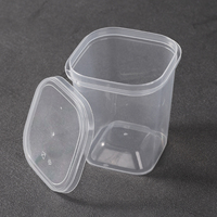 Nouveauté Boîte Mini en Plastique PP Emballage Recyclable Pot de Yaourt en Plastique avec Impression d'Étiquette Personnalisée dans le Moule