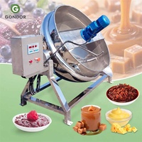 Marmite de cuisson professionnelle 200L avec manteau chauffant pour huile, confiture de fruits, bonbons, et plus, avec couvercle, idéale pour la gastronomie et la préparation de halva.