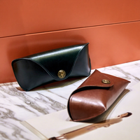 Étui de rangement portable BX carré minimaliste vintage en cuir PU souple rembourré, léger et résistant à la pression