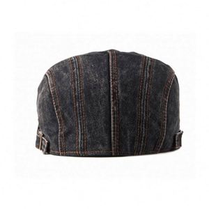 Casquette plate en coton unie pour homme avec logo personnalisé, style newsboy, chapeau de chasse décontracté, toutes saisons, vente en gros - Product Image 4