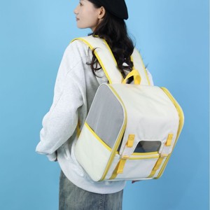 Portable Cat Carrier <b>Backpack</b> Oxford Fabric Breathable Minimalist Style Pet Travel Bag for Cats - Product Image 3