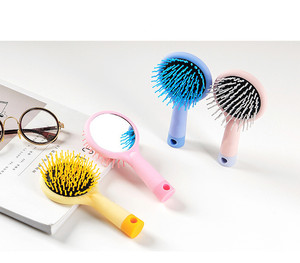 Mini brosse <span class=keywords><strong>à</strong></span> cheveux portable personnalisée peigne <span class=keywords><strong>à</strong></span> poils de massage <span class=keywords><strong>à</strong></span> coussin d'air brosse <span class=keywords><strong>à</strong></span> cheveux antistatique avec miroir - Product Image 4