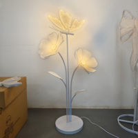 Lampe LED de luxe en forme de fleur, lumière papillon, décoration de mariage, centre de table, éclairage floral moderne, décoration événementielle et d'intérieur, vente en gros