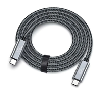 Câble USB-C vers USB-C 240W USB4.0 40 Gbit/s compatible, 2m, en cuivre pur, charge rapide USB-C Gen3 pour téléphones mobiles, emballage en boîte, vente en gros