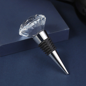 Diamond <b>Wine</b> <b>Stopper</b> Crystal Metal Seal For Bottle Preservation Gift - Product Image 1