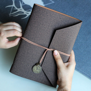 A5 Loose-leaf Notebook Creative Simple Notepad <strong>Journals</strong> PU Leather Notebook Gift Stationery Suppliers Travelers Vintage Notebook - Product Image 4