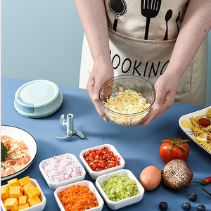 Cortador Manual Multifuncional <span class=keywords><strong>con</strong></span> Cordón para Cocina, Picador Rápido de Ajo, Carne y Verduras - Product Image 4