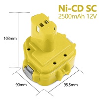Nicd SC 2500mah Batterie Batterie Rechargeable nickel cadmium batterie Pour Makita 12V 1220 1222 1233 1200 1201 1234 1235