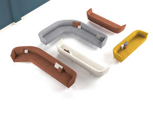 उच्च बैक आधुनिक ध्वनिक मॉड्यूलर गोपनीयता कार्यालय सोफा पोड लाउंज कुर्सी सेट पुनर्क्लोनिंग कपड़े डिजाइन जिम मॉल होटल विला अस्पताल - Product Image 5