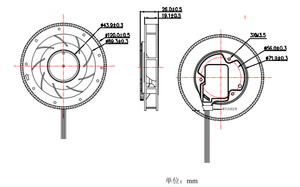 Beder DC12025 ventilador industrial alta velocidade ventilador centrífugo - Product Image 4