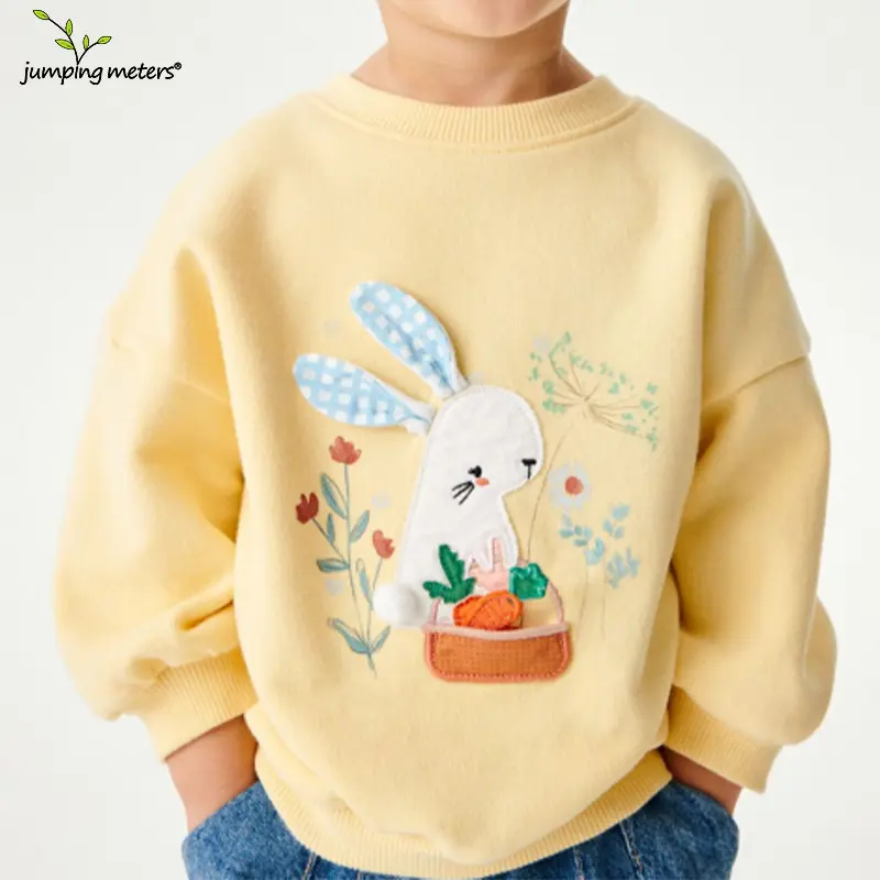 यूरोपीय ब्रांड बच्चों शरद ऋतु सर्दियों के नए बच्चों स्वेटर बच्चों के कपड़ों के बच्चे लुलुलुप्रेमियों कपास कढ़ाई स्वीटशर्ट