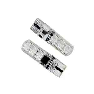 צבעוני רכב פנים LED כיפת אור RGB t10 5050 6SMD RGB סיליקון עם שלט רחוק