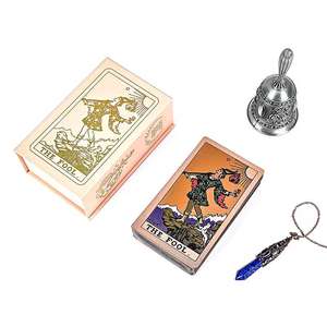 بطاقات تارو مخصصة بالجملة على الطراز الأوروبي، مصنوعة من الورق الممتاز مع طباعة ذهبية مقاومة للماء، تشمل دليل المستخدم - Product Image 6