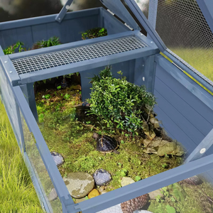 Vivarium en bois massif et verre, écologique, léger, pour tortues, lézards, hamsters, boîte de reproduction pour animaux d'escalade, intérieur/extérieur - Product Image 3