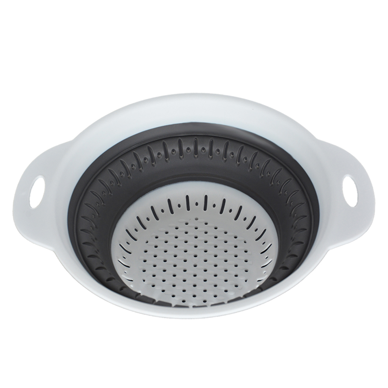 Кухонный силиконовый складной дуршлаг с ручками, Складная Компактная корзина для еды, фруктов, овощей