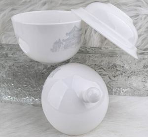 Vaisselle en porcelaine chinoise néoclassique, bol en céramique, assiette à salade et plat à apéritif pour la table familiale - Product Image 1