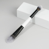Ensemble de 12 pinceaux de maquillage de marque personnalisables avec manche en aluminium cheveux synthétiques de haute qualité pour le paquet de blaireau anti-cernes