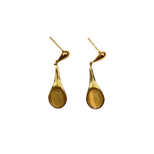 Pendientes Colgantes de Moda, Chapados en Oro PVD, Acero Inoxidable 316L, Diseño de Lágrima Resistente y Sostenible - Product Image 2