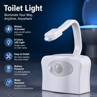 Closestool Lampe à induction Portable 16 couleurs changeantes Led Wc Closestool Bowl Night Light Capteurs de mouvement