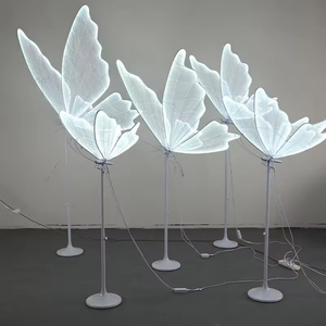 Ailes de papillon lumineuses, décoration de mariage, lumière LED décorative de luxe, support de papillon lumineux pour la décoration d'allée de mariage et de fête - Product Image 3