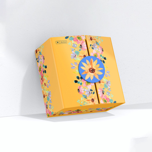 Caja de Regalo de Diseño de Doble Puerta con Certificación ISO9001 para Navidad, Logotipo Dorado y Plateado Impreso en Papel de Embalaje, Cajas Plegables Únicas - Product Image 1