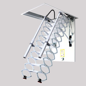 <span class=keywords><strong>Escalier</strong></span> de <span class=keywords><strong>grenier</strong></span> télescopique électrique automatique au design moderne en acier au carbone, capacité de charge de 300 lb, hauteur extensible de 12,5 pieds - Product Image 4