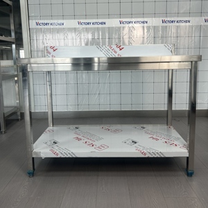 VICTORY Banc de table en acier inoxydable avec dosseret Équipement de boulangerie traiteur pour autres fournitures de cuisine et de restaurant - Product Image 4