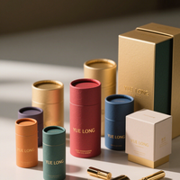 Boîte cylindrique de luxe biodégradable cosmétique huile essentielle soins de la peau tube de thé carton rond tube de papier boîte d'emballage pour lâche
