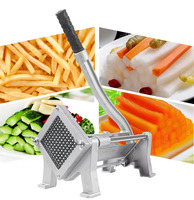 Commerciële handmatige frietjes-/groente-/aardappel snijmachine - 304 roestvrij staal, snijdt in blokjes/plakjes/stroken