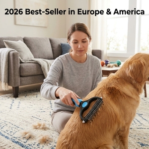 Meilleure Vente 2026 – Peigne Démêlant Portable Double Face en Acier Inoxydable pour Chats, Chiens et Petits Animaux – Outil de Toilettage pour Animaux de Compagnie - Product Image 1