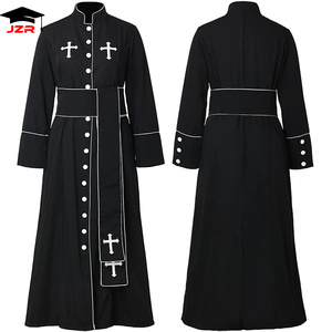 Costume de Prêtre Noble pour Adulte, Robe de <span class=keywords><strong>Pasteur</strong></span> Religieux, Tenue de Prêtre pour Halloween et Fêtes de Purim - Product Image 4