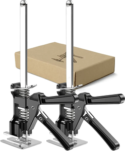 Lève-personne manuel robuste en aluminium et acier, élévateur de construction réglable pour l'assemblage de portes, fenêtres et armoires - Product Image 3