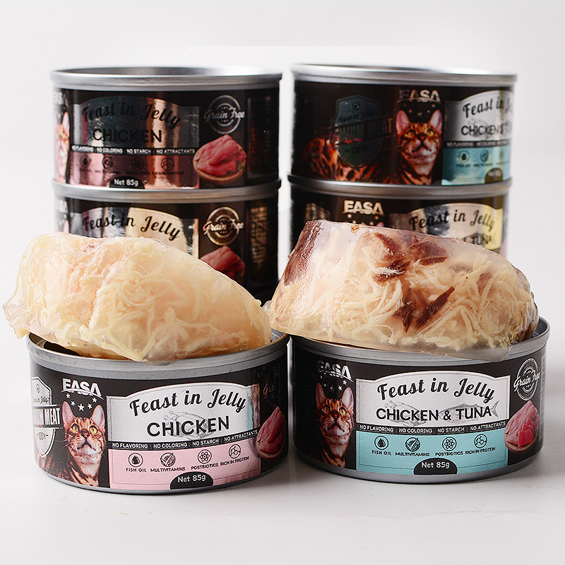 Meat chunk canned dog wet food